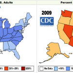 Entwicklung Übergewicht USA 1989 bis 2009